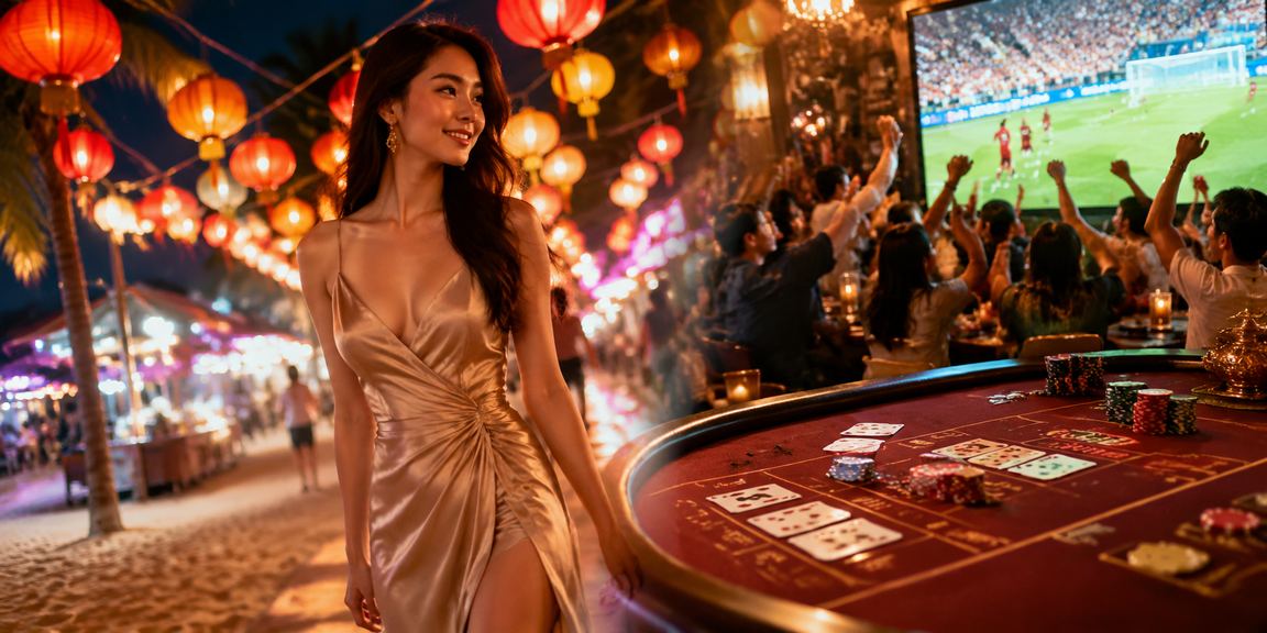 Trải nghiệm Baccarat về đêm tại chợ đêm Mũi Né với không khí giải trí sôi động